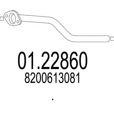 MTS 01.22860 Exhaust Pipe